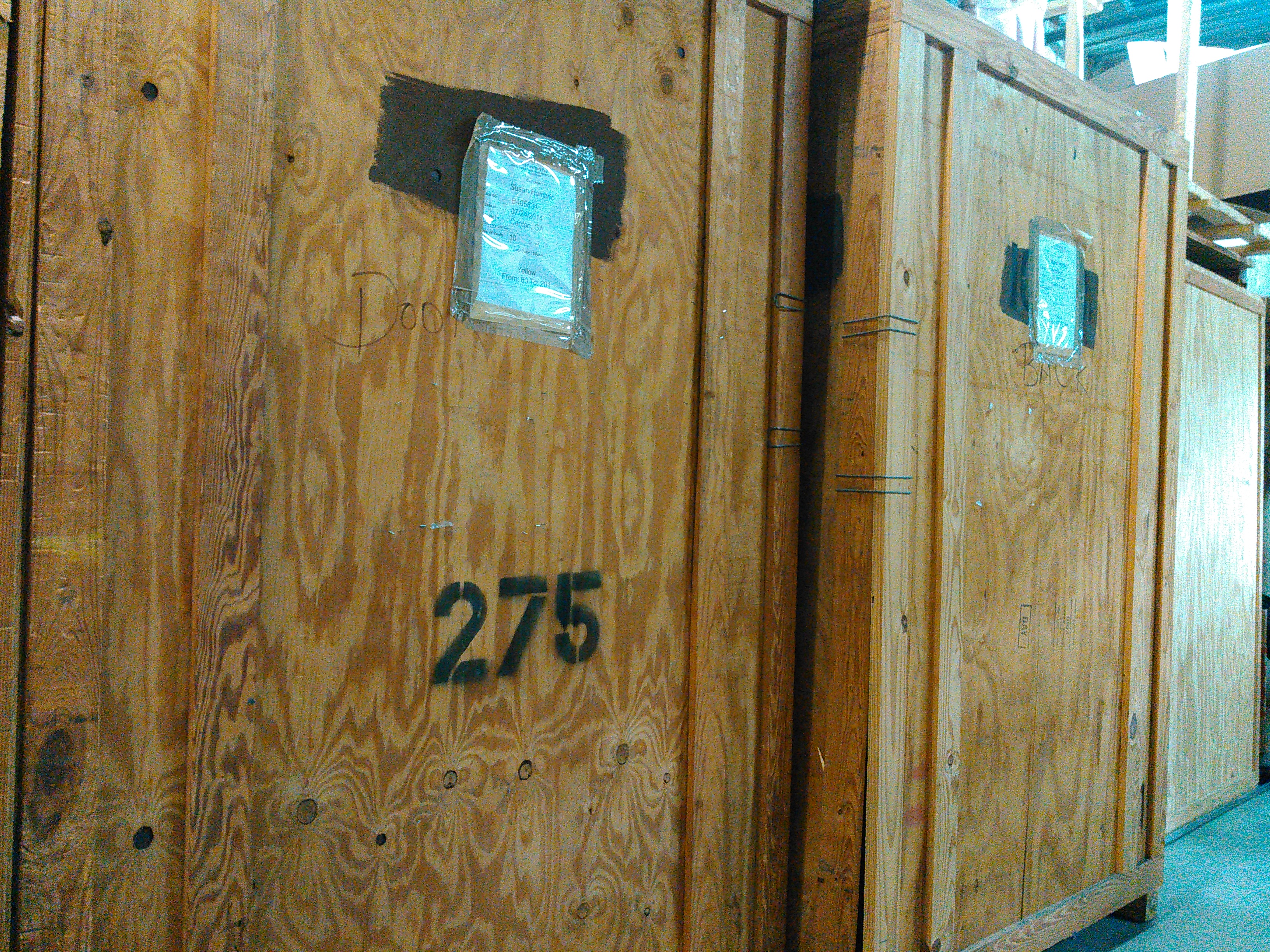 inside our storage warehouse